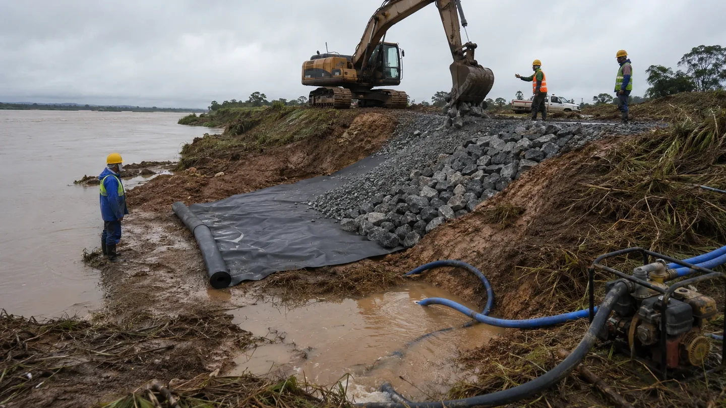 Seepage and scour response